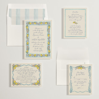 This is a aqua wedding invitations with standard by Chris Griffith called amalfi coast wedding printing on signature in standard
