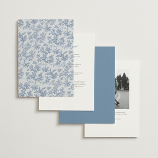 This is a sea wedding invitations with standard by Jenna Holcomb called vintage tropics printing on signature in standard