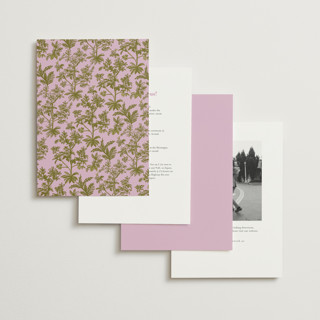 This is a orchid wedding invitations with standard by Jenna Holcomb called vintage tropics printing on signature in standard