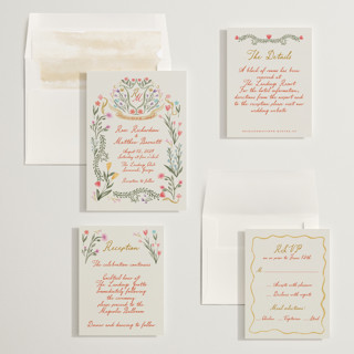 This is a sunset wedding invitations with standard by Maja Cunningham called chantilly printing on signature in standard