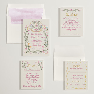 This is a lavender wedding invitations with standard by Maja Cunningham called chantilly printing on signature in standard