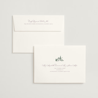 This is a lavender breeze wedding invitations with standard by Jennifer Postorino called initial printing on signature in standard