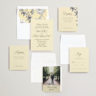 This is a butter wedding invitations with standard by Design Lotus called legacy printing on signature in standard