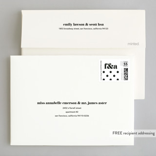 This is a silk wedding invitations with standard by JoAnn Jinks called letters printing on signature in standard