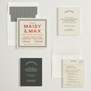 This is a negroni wedding invitations with standard by Ani Somi called trattoria printing on signature in standard