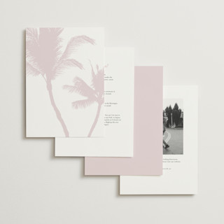 This is a blush wedding invitations with standard by AK Graphics called palm printing on signature in standard