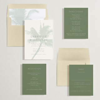 This is a greenery wedding invitations with standard by AK Graphics called palm printing on signature in standard