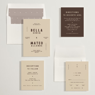 This is a mesa cacao wedding invitations with standard by Ani Somi called coyota printing on signature in standard