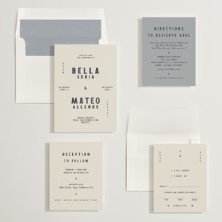 This is a baja blue wedding invitations with standard by Ani Somi called coyota printing on signature in standard