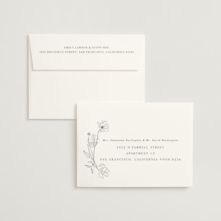 This is a pearl wedding invitations with standard by Baumbirdy called floral stamp printing on signature in standard