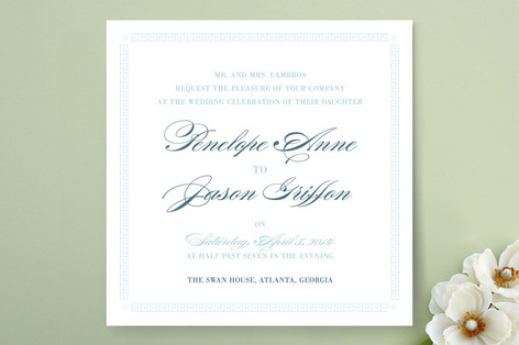 Greek Key To Hiness Wedding Invitations By Shar Minted Greek Key To Hiness Wedding Invitations