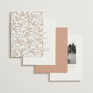 This is a blush wedding invitations with standard by Susan Moyal called organic florals printing on signature in standard