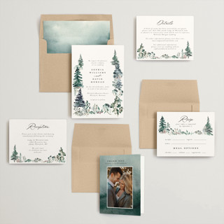 This is a snow wedding invitations with standard by Petra Kern called great outdoors printing on signature in standard