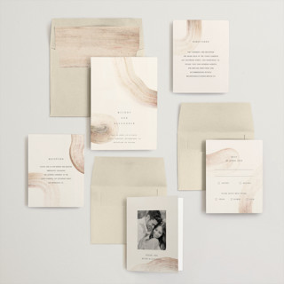 This is a sand wedding invitations with standard by Sumak Studio called gentleness printing on signature in standard