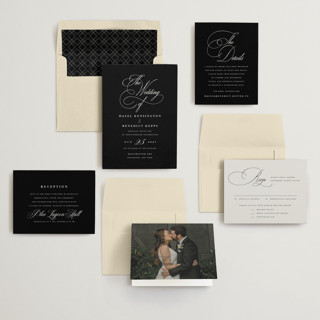 This is a tuxedo wedding invitations with standard by chocomocacino called scamorza printing on signature in standard