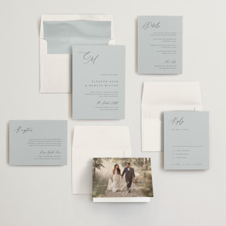 This is a sky wedding invitations with standard by Kelly Schmidt called corner printing on signature in standard