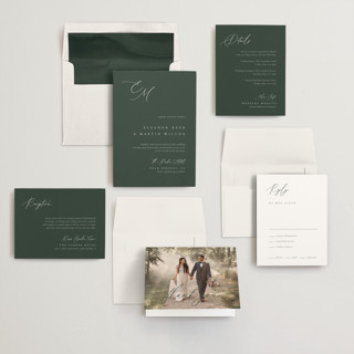 This is a forest wedding invitations with standard by Kelly Schmidt called corner printing on signature in standard