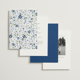 This is a deep sea wedding invitations with standard by Angela Marzuki called meander printing on signature in standard