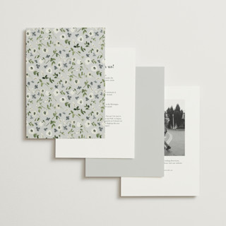 This is a cloud wedding invitations with standard by Everett Paper Goods called wildflower corners printing on signature in standard