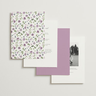 This is a wisteria wedding invitations with standard by Everett Paper Goods called wildflower corners printing on signature in standard