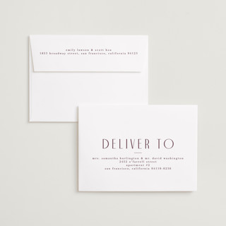 This is a mulberry wedding invitations with standard by Lori Wemple called photo printing on recycled smooth signature in standard