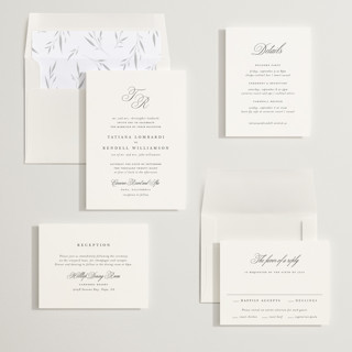 This is a silk wedding invitations with standard by Kelly Schmidt called arch monogram printing on signature in standard