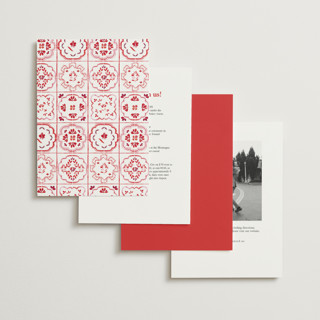 This is a scarlet wedding invitations with standard by Itsy Belle Studio called almafi printing on signature in standard