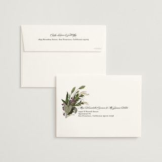 This is a thistle wedding invitations with standard by Susan Moyal called side swept printing on signature in standard