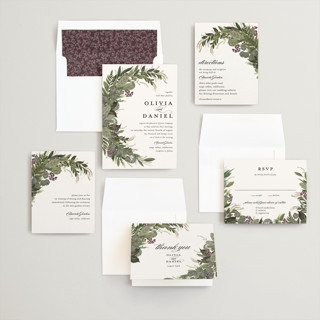 This is a thistle wedding invitations with standard by Susan Moyal called side swept printing on signature in standard