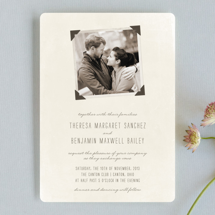 Moment In Time Wedding Invitations By The Social Type Minted Moment In Time Vintage Wedding Invitations Linen By The Social Type