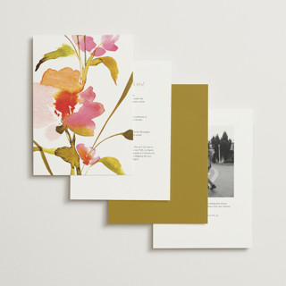 This is a blossom wedding invitations with standard by Angela Marzuki called colorwash floral printing on signature in standard