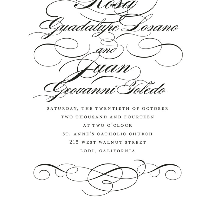 Formal Ink Wedding Invitations by Jill Means Minted