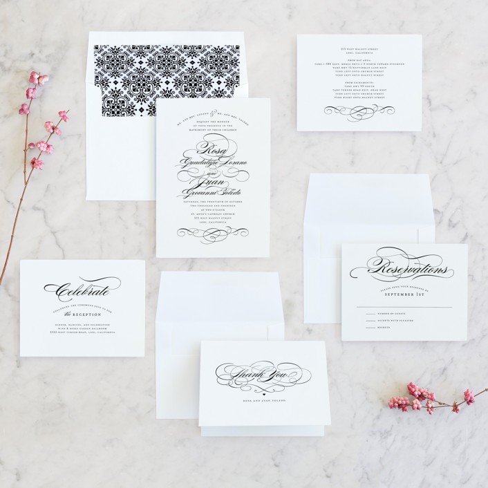 Formal Ink Wedding Invitations by Jill Means Minted