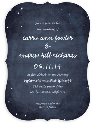 Starry Night Wedding Invitations Minted Constellations Wedding Invitations By Simplete Design