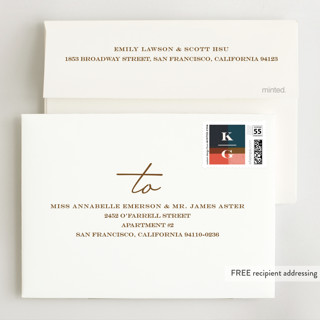 This is a poppy wedding invitations with standard by Angela Marzuki called painted colorblock printing on signature in standard