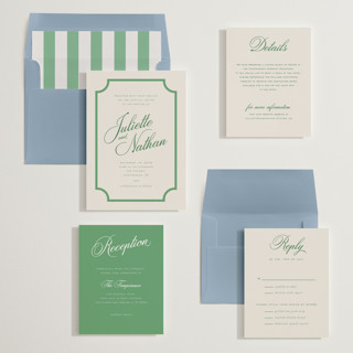 This is a leaf wedding invitations with standard by Jessica Williams called marenza printing on signature in standard