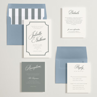 This is a cloud wedding invitations with standard by Jessica Williams called marenza printing on signature in standard