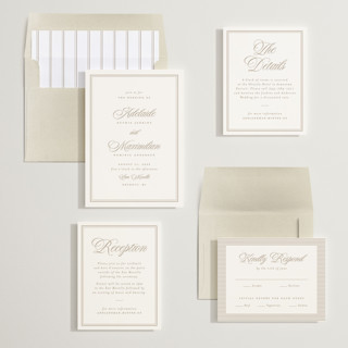 This is a ivory wedding invitations with standard by Ellen Schlegelmilch called museo printing on signature in standard