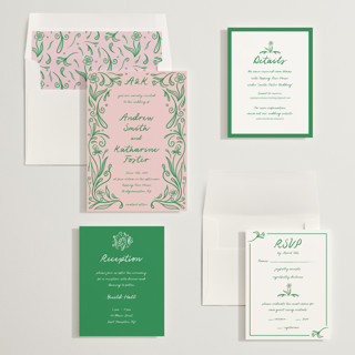 This is a candy wedding invitations with standard by Julia Liverton called love in bloom printing on signature in standard