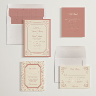 This is a rose wedding invitations with standard by Robert and Stella called constance printing on signature in standard