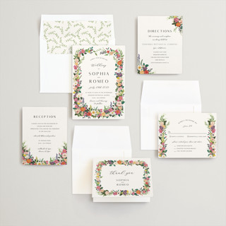 This is a daisy wedding invitations with standard by Susan Moyal called secret garden printing on signature in standard