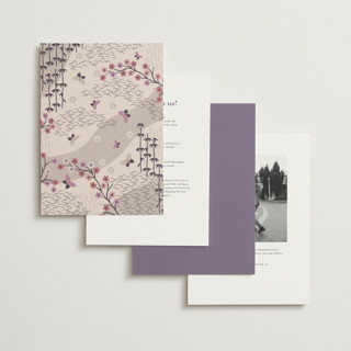 This is a amethyst wedding invitations with standard by Jennifer Holbrook called japanese textile printing on signature in standard