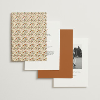 This is a autumn wedding invitations with standard by Susan Moyal called monogramed printing on signature in standard