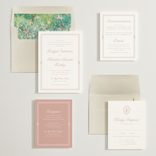This is a petal wedding invitations with standard by Kate Ahn called court printing on signature in standard