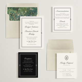 This is a tuxedo wedding invitations with standard by Kate Ahn called court printing on signature in standard