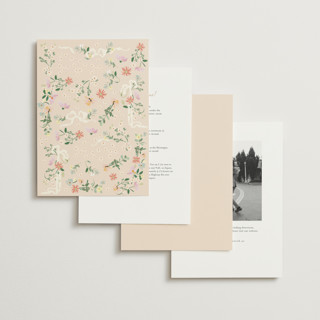 This is a spring wedding invitations with standard by Phrosné Barwood called spring draped garland printing on signature in standard