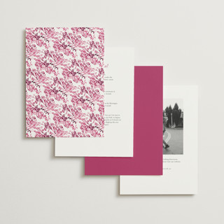 This is a fuchsia wedding invitations with standard by Becky Nimoy called gates and pillars printing on signature in standard