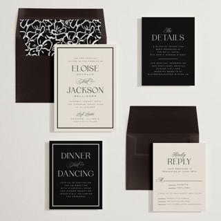 This is a onyx wedding invitations with standard by Laura Hankins called galleria printing on signature in standard