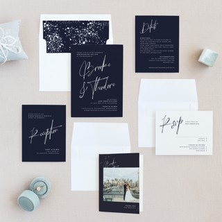 This is a night wedding invitations with standard by Design Lotus called signature style printing on signature in standard