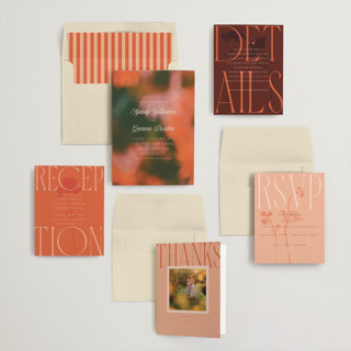 This is a poppy wedding invitations with standard by Morgan Kendall called bloom printing on signature in standard